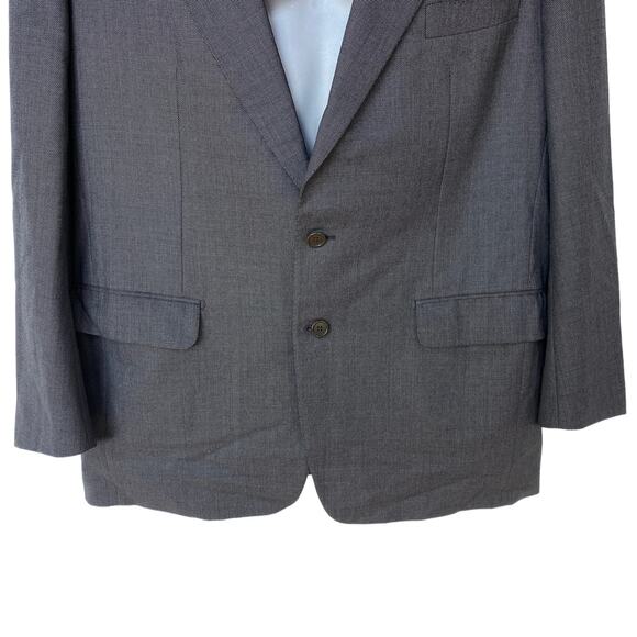 Vintage Barneys New York Blazer Bruno Gray Black Micro Check Jacket Mens Size 46 - Picture 8 of 13
